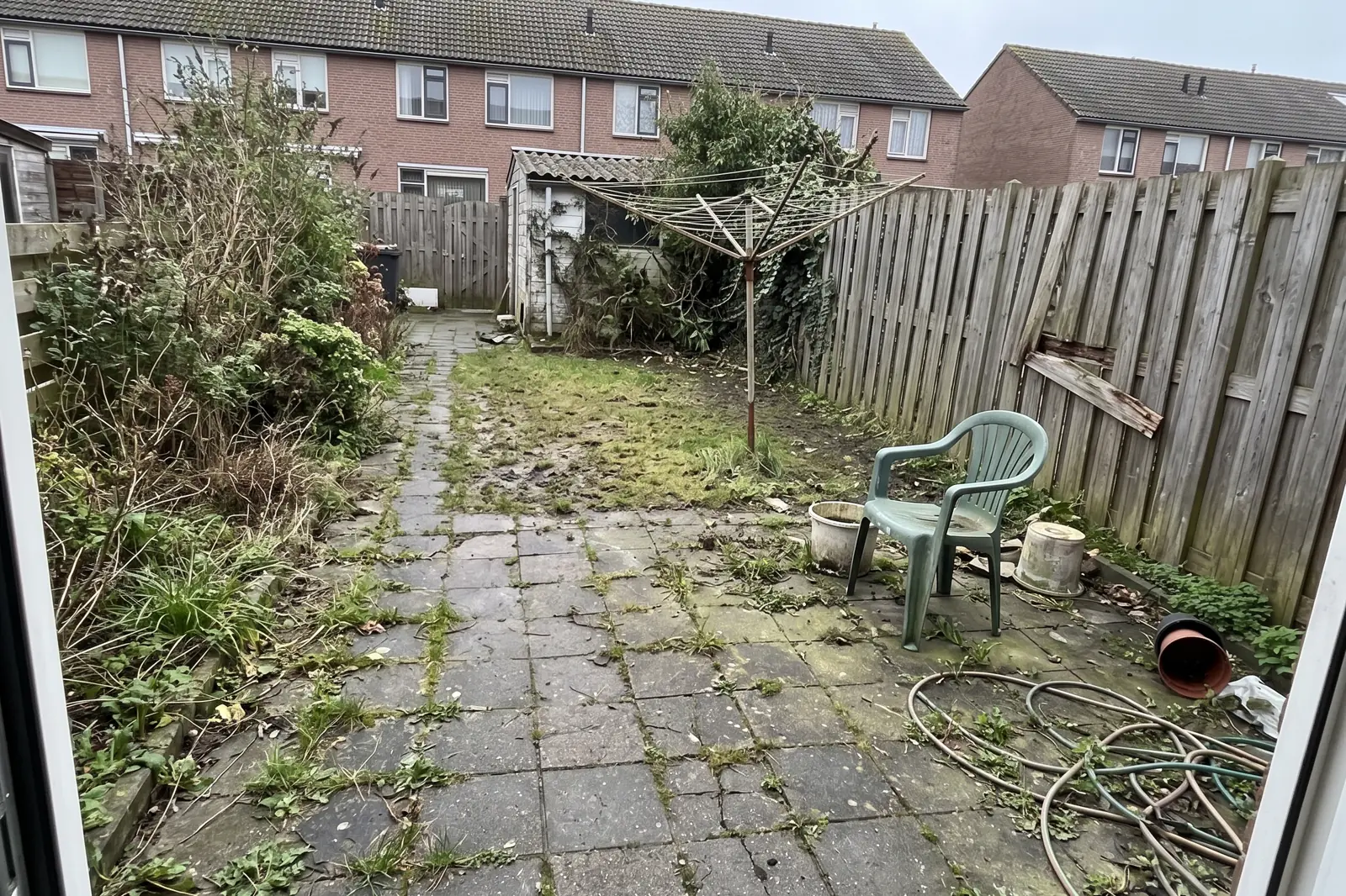 De tuin voor de aanleg